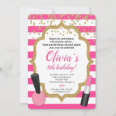 Invitation Manucures de maquillage spa anniversaire fille inv (Devant)