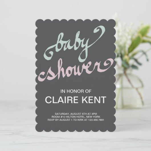 Invitation manuscrit (Debout devant)