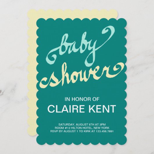 Invitation manuscrit (Devant / Derrière)