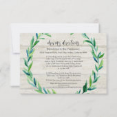 Invitation Manuscrit en bois de feuille de laurier de (Devant)