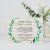 Invitation Manuscrit en bois de feuille de laurier de (Debout devant)