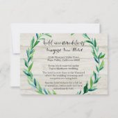 Invitation Manuscrit en bois de feuille de laurier de (Dos)