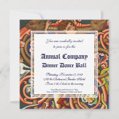 Invitation Manuscrit médiéval Élégant Danser Nobleman (Devant)