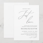 Invitation Manuscrit Minimaliste Rien de Fantaisie (Devant / Derrière)