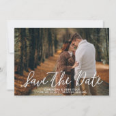 Invitation manuscrit | Photo Enregistrer La Date (Devant)