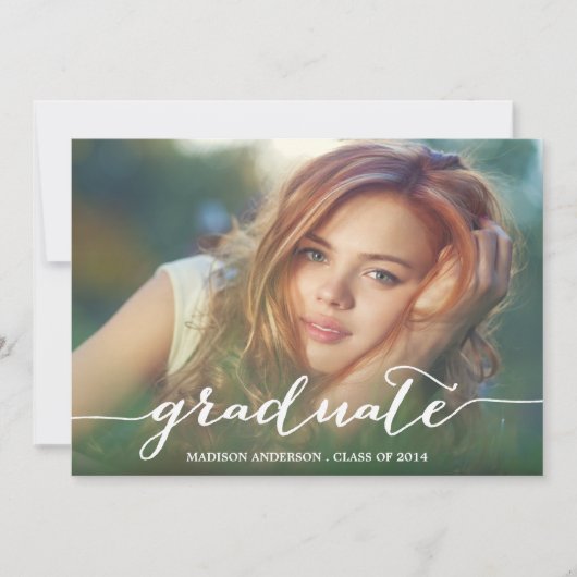 Invitation manuscrite de fête de remise des (Devant)