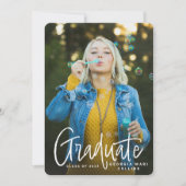 Invitation manuscrite de graduation (Devant)