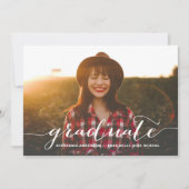 Invitation manuscrite de la partie de graduation d (Devant)