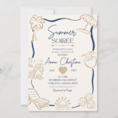 Invitation manuscrite fantaisiste pour une soirée (Devant)