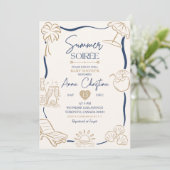 Invitation manuscrite fantaisiste pour une soirée (Debout devant)