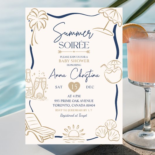 Invitation manuscrite fantaisiste pour une soirée