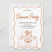 Invitation manuscrite pour dîner (Devant)