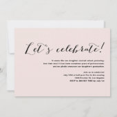 Invitation manuscrite pour une fête de remise de d (Dos)