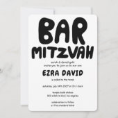 Invitation Manutention super BAR personnalisée Mitzvah Gras É (Devant)
