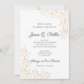 Invitation Maple Feuilles de l'automne commémoration de la vi (Devant)