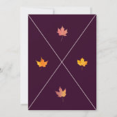 Invitation Maple Feuilles Fall Engagement Party (Dos)