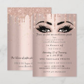 Invitation Maquillage Confetti Rose Dégoulinant MS Coco Événe (Devant / Derrière)