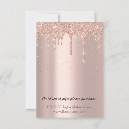 Invitation Maquillage Confetti Rose MS Coco Corporate Event (Dos)