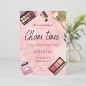 Invitation Maquillage d'aquarelle glamour entre filles Ados S (Debout devant)