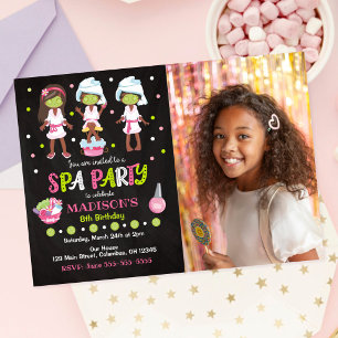 Invitation Maquillage de fête de Spa Photo Anniversaire