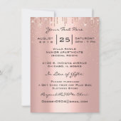Invitation Maquillage de Quinceanera, 16e Rose d'or doux (Dos)