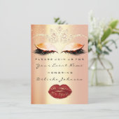 Invitation Maquillage de Quinceanera, 16ème Rose, douceur en  (Debout devant)