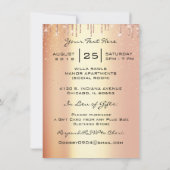 Invitation Maquillage de Quinceanera, 16ème Rose, douceur en  (Dos)