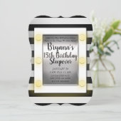 Invitation Maquillage Miroir Beauté Makeover Ado fête d'anniv (Debout devant)