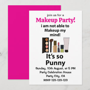 Invitation Maquillage Pun Drôle Maquillage