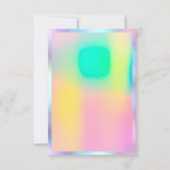 Invitation Maquillage Rose Holographique Mariée Douce 16ème (Dos)