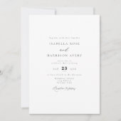 Invitation MARAH Elegant Minimaliste Simple Photo Mariage (Devant)