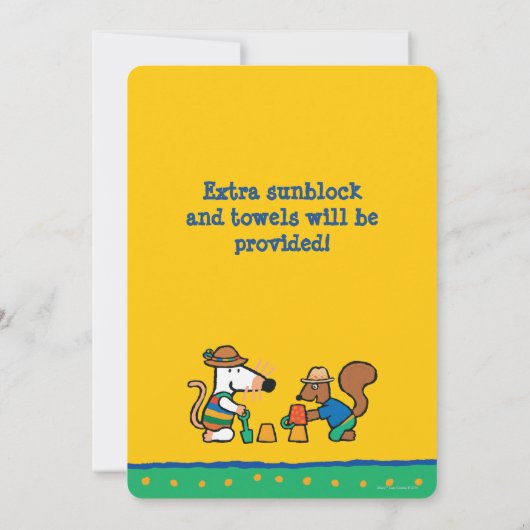 Invitation Marais Avec Coquilles Anniversaire (Dos)