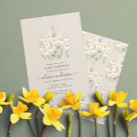 Invitation Marais naturel floral élégant baby shower magnifiq<br><div class="desc">Fleur marguerite naturelle élégante belle invitation au baby shower minimal. Idée pour les fêtes de baby shower sans sexe,  de garçon ou de fille.</div>