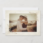 Invitation Marble Chic Golden Lace Romantic Couple Wedding (Devant)