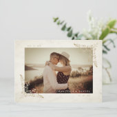 Invitation Marble Chic Golden Lace Romantic Couple Wedding (Debout devant)