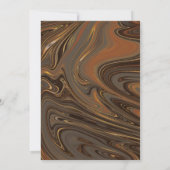 Invitation Marble Liquid Brown Gold Typographie Mariage (Dos)