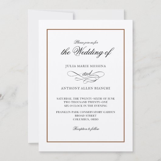 Invitation Marbled Simple Elegance (Devant)