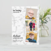 Invitation Marbre 3 Photos Célébration De La Vie (Debout devant)