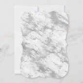 Invitation Marbre Argent Élégant Nous nous sommes toujours ma (Dos)