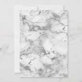 Invitation Marbre Argent Rouge Floral Photo Service Memorial (Dos)