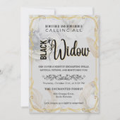 Invitation Marbre blanc blanc et broyé noir (Devant)