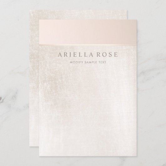 Invitation Marbre blanc brossé simple et élégant (Devant / Derrière)