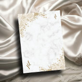 Invitation Marbre blanc Floral dentelle islamique Mariage mus