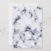 Invitation Marbre blanc gris or Marbre élégant mariage (Dos)