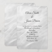 Invitation Marbre blanc mariage Abstrait (Devant / Derrière)