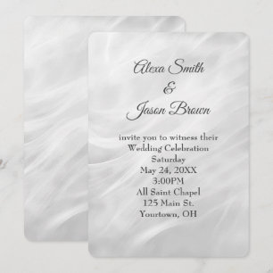 Invitation Marbre blanc mariage Abstrait