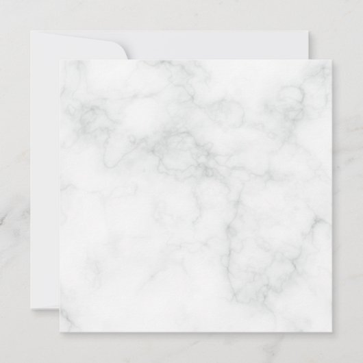 Invitation Marbre Blanc Moderne (Devant)
