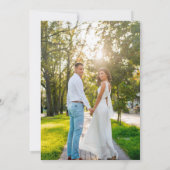 Invitation Marbre blanc moderne élégant Photo Collage Mariage (Dos)