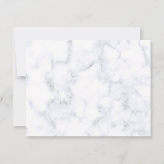 Invitation Marbre blanc moderne noir Abstrait (Dos)