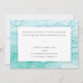 Invitation Marbre Bleu Avec Photo Fête De La Vie (Dos)